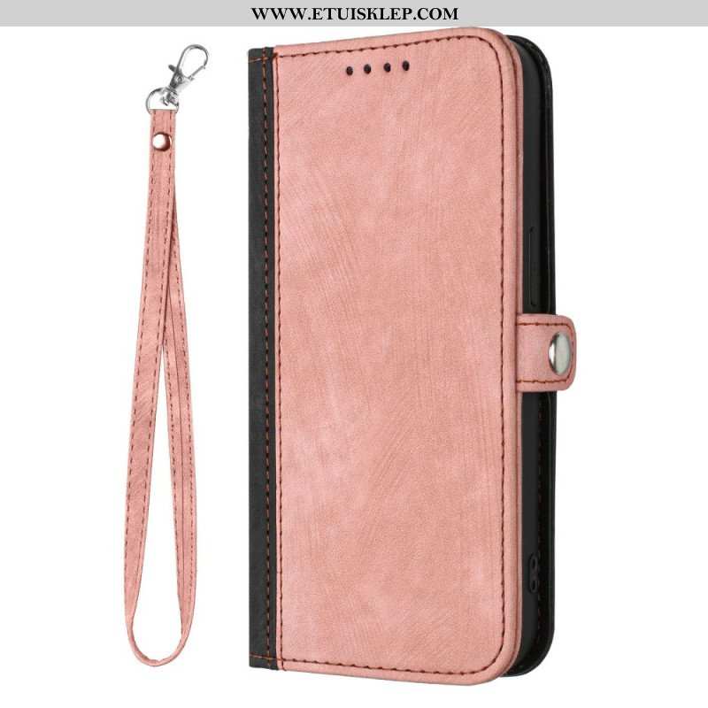 Etui Folio do Sony Xperia 1 IV Dwukolorowy Z Paskiem